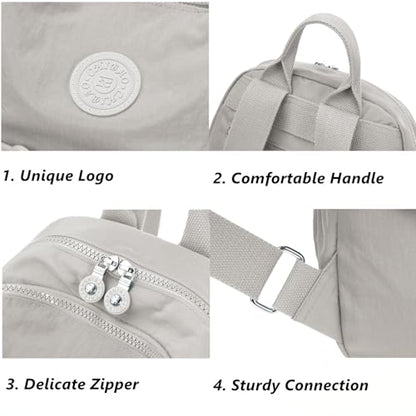 Mini Backpack Purse for Women, Stylish Daypack Shoulder Bag, Small Lightweight Daypack for Work Travle College (A- Cream White) - color: A- Cream White