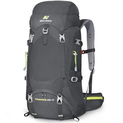 N NEVO RHINO Internal Frame Hiking Backpack 50/60/65/70/80L, Mountain Climbing Camping Backpack Daypack Waterproof Rain Cover | Mountain Climbing - color: 07 Grey, size: 45+5L