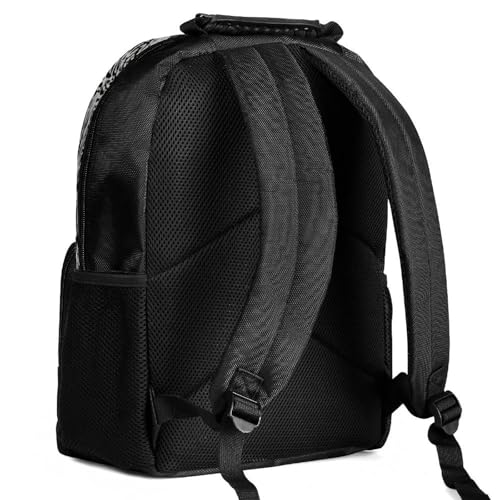 Supdreamc Rucksacks Lightweight Multipurpose Anti-Theft Cheetah Leopard Zebra Print Floral Black And White Shoulder Bag Big Capacity Laptop Book Bag Rucksack With Padded Straps - color: Pattern 421