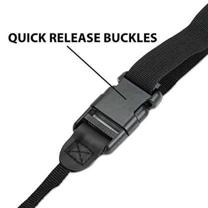 USA Gear DSLR Camera Strap Chest Harness with Quick Release Buckles, Galaxy Neoprene Pattern and Accessory Pockets - Compatible with Canon, Nikon, Sony and More Point and Shoot and Mirrorless Cameras - color: Galaxy