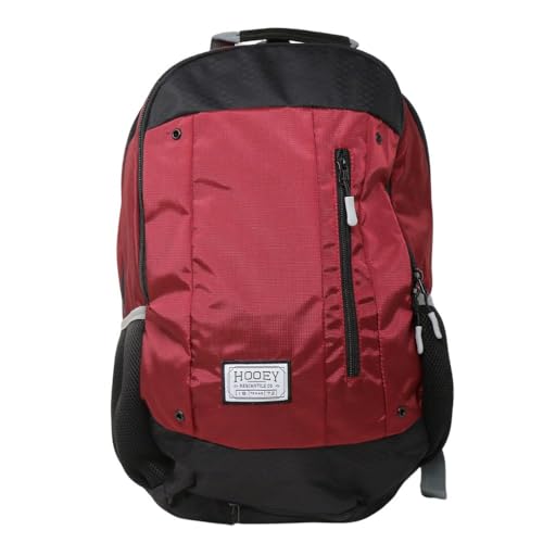 HOOEY Rockstar 20L Backpack - Compact Travel Backpack with Laptop Sleeve - Lightweight, Durable Daypack for Commuting, Hiking & Outdoor Use - Unisex Design (Burgundy/Black) - color: Burgundy/Black