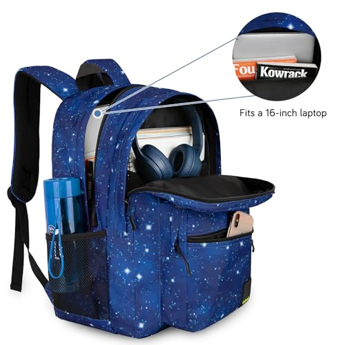 Goloni Lightweight Laptop Backpack 1.1Lbs, 26L Wear-Resistant Water Resistant Backpack with Laptop Compartment for Men Women - color: Starry Sky Blue