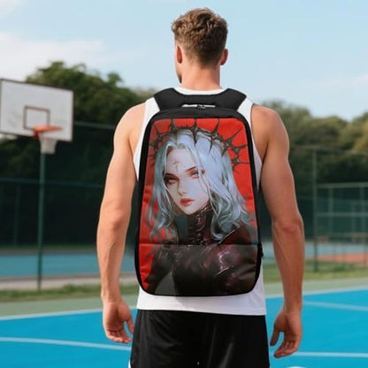 Basketball Backpack With Separate Ball Compartment And Shoes Fit Basketball Volleyball Football - color: Dark - styled