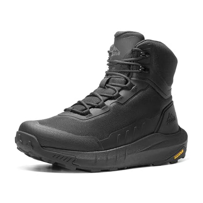 NORTIV 8 Men's Tactical Hiking Boots Lightweight Cushion - color: Black, size: 12