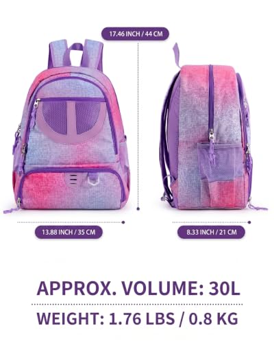 Basketball Bag Backpack for Men Women with Ball & Shoes Compartment 30L Capacity Lightweight Breathable Boys Girls Soccer Ball Bag Backpack Fit Volleyball Football Sports Travel School Gym - color: TK8mosaic