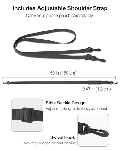 Backpack Shoulder Strap Pouch - Waterproof Strap Pack Phone Pouch, Backpack Strap Pocket Attachment Bag, Small Crossbody Bag Waist Pack for Sports Hiking Camping - color: Black