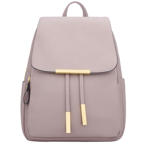 KKXIU Trendy Leather Backpack Purse for Women and Ladies Shoulder Travel Daypacks Bags (A-Pink) - color: A-pink, style: Backpack
