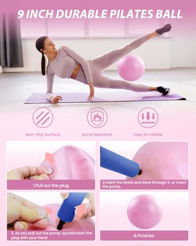 Pilates Essentials Equipment Kit with Magic Circle Ring for Home Workout | Adjustable Ankle Wrist Weights, Resistance Bands, Fitness Equipment Accessories