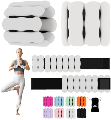 Ankle and Wrist Weights for Women & Men, Adjustable Arm & Leg Weights Set of 2 (1 lb/2 lb Each) Soft Silicone Weighted Bands Weighted Bracelet for Pilates Yoga Dance Walking Running Swimming Water Pool Home Gym Fitness Workout Jogging Gymnastics Aerobics