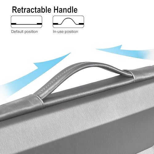 DOMISO 17-17.3 Inch Laptop Hard Case, Waterproof Shockproof Hard Shell Protective Laptop Sleeve with Handle for Dell XPS 17/Lenovo IdeaPad/Acer Aspire/HP Envy 17/LG gram 17, Silver - color: Silver, size: 17 - 17.3 Inch