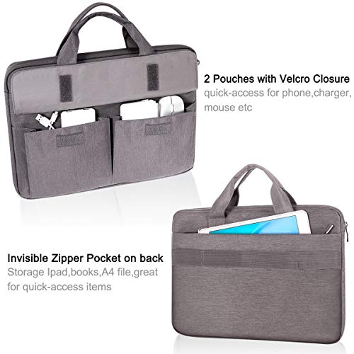 LANDICI Laptop Bag Carrying Case 15.6 Inch with Shoulder Strap, Slim Waterproof Computer Sleeve Cover Compatible with MacBook Pro 15/16, 15-16 Inch HP Acer Dell Lenovo ASUS Laptop, Khaki - color: Khaki&grey, size: 14-15.6 Inch