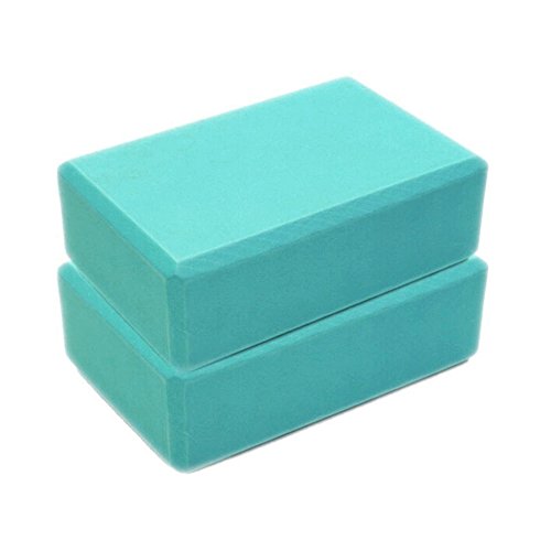 Yoga Blocks Bulk 2 Pack Supportive Latex-Free EVA Foam Yoga Blocks Set,9×6×3 Inches Lightweight High Density Non-Slip Surface Yoga Block for Stretching Exercise Meditation Pilates - color: Sky Blue