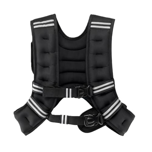Weighted Vest for Men Women, 12LB/16LB Weight Vest with Reflective Strips, Strength Training Running for Running, Training Workout, Jogging, Walking - size: Double deduction