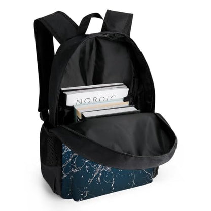 Black Basketball Backpack, Durable Polyester Daypack with Laptop Compartment, Reinforced Bottom, Adjustable Shoulder Straps And Multi Pockets for Travel And Daily Use - color: Black Basketball