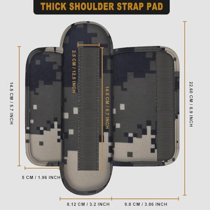 ZINMARK Tactical Shoulder Pad with Ultra-Thick Cushion for Vest Shoulder Straps and Backpacks, Comfort and Breathable,(1PCS-Camouflage-gray) - color: Camouflage-gray