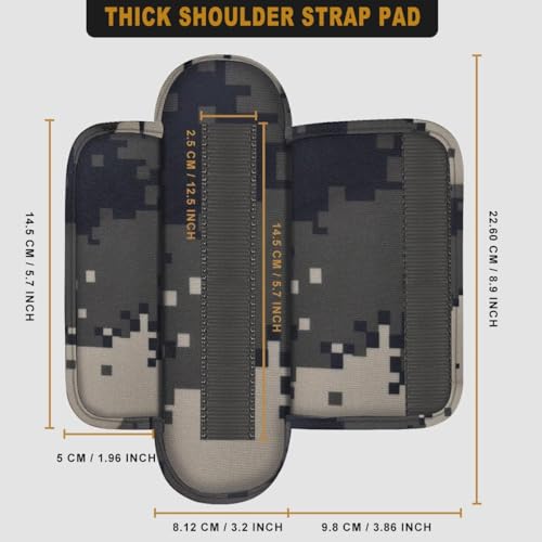 ZINMARK 2-Pack Tactical Shoulder Pad with Ultra-Thick Cushion for Vest Shoulder Straps and Backpacks, Comfort and Breathable - color: Camouflage-gray