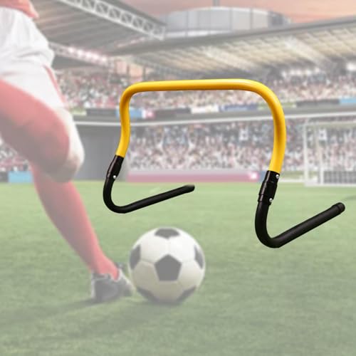 Agility Training Hurdle Jumping Bar Lightweight Speed Hurdle Adjustable for Games Coaching Workout Multi Sports Fitness, Yellow Black