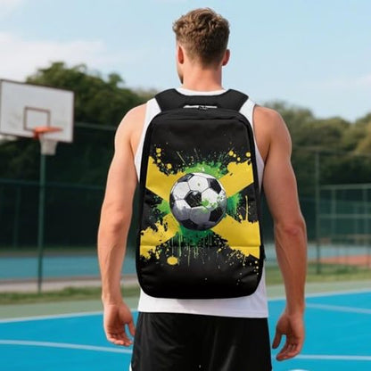 Basketball Backpack With Separate Ball Compartment And Shoes Fit Basketball Volleyball Football - color: Jamaican Football