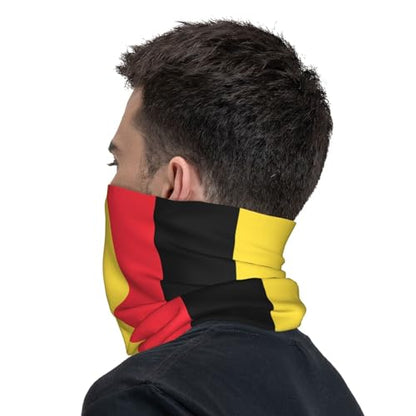 Flag of Belgium Prints Multifunctional Sport Headband – Seamless Stretch Neck Gaiter for Hiking, Biking, Running & Outdoor Activities – Soft, Quick-Dry, No-Fade Design