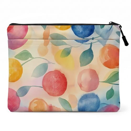 13.3 inch Laptop Case, Colorful Watercolor Floral Print Laptop Sleeve, Velvet Computer Sleeve with Pocket, Compatible with 13-13.3 Slim Laptops, Minimalist Notebook Bag for Worker Birthday Work - color: Watercolor Floral 1431