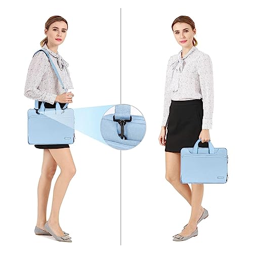 MOSISO 360 Protective Laptop Bag 15.6 inch, 15-16 inch Computer Bag Compatible with MacBook Air 15 inch/Pro 16 inch, HP,Dell,Lenovo,Asus,Notebook, Laptop Carrying Case with Strap&Handle, Airy Blue - color: Airy Blue, size: 16 inch