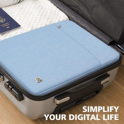 NIDOO 11 Inch 13 Inch Laptop Sleeve Computer Carrying Case Bag for 13" iPad Pro M2 M4 / iPad Air M2/Surface Pro 10 9 X/ 13" MacBook Pro Air/12.7" Lenovo Tab P12 / 13" Dell Pro 13 Premium, Light Blue - color: Light Blue, size: 11.6 Inch / 12 inch New MacBo