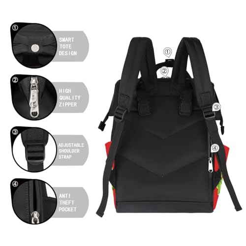 Personalized-Dipaer-Backpack for Baby-Boys Diaper Bag with-Name as Gift-for-Baby Mommy-Backpack - color: Red