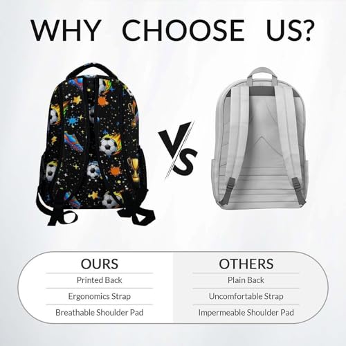 Soccer Backpack for Boys, Personalized Kids Soccer Bookbag with Custom Name - 17" Sports School Bag for Elementary Kindergarten - color: Green