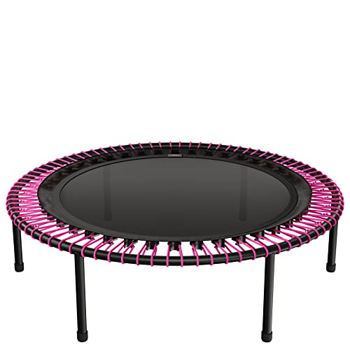bellicon Mini Trampoline | Bungee Suspension up to 260 lbs | Indoor Fitness Rebounder for Adults | Screw-in Legs - color: Pink, size: 44"