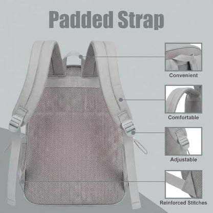 Mesh Backpack for Girls Boys, Heavy Duty Semi-Transparent Mesh Bookbag Womens Mens for School, Sports, Beach, Swimming, Travel - Light Grey - color: Light Grey