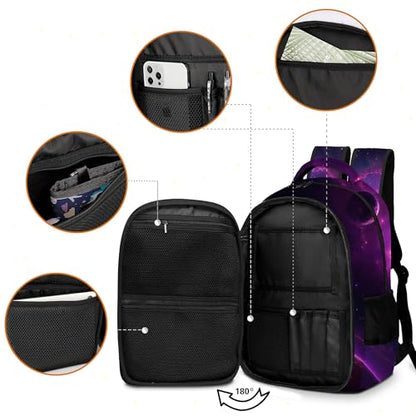 Boys Backpack with Lunch Box and Pencil Case, 3Pcs Gamer Backpack for Boys Teens, 17 Inch Large Capacity - color: GAME-HJQZ-8