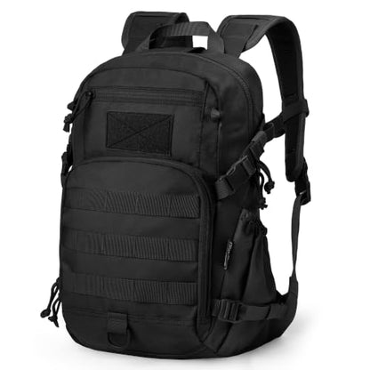 Mardingtop Small Tactical Backpack,Molle Hiking Backpack for Backpacking,Cycling and Biking,15L Backpack - color: Black, size: 15L