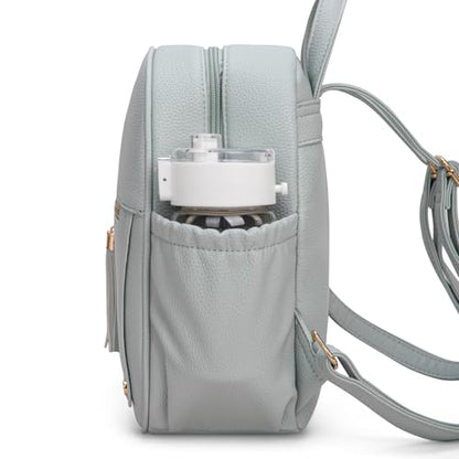 Montana West Mini Backpack Purse for Women Anti Theft Backpacks with Secured Zipper and Tassel - color: Mini Grey