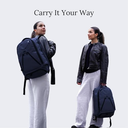 Knack Series 1 Medium Travel Backpack, 15.6-Inch Laptop, Expandable 27-39L - color: Dark Blue, size: Medium Backpack
