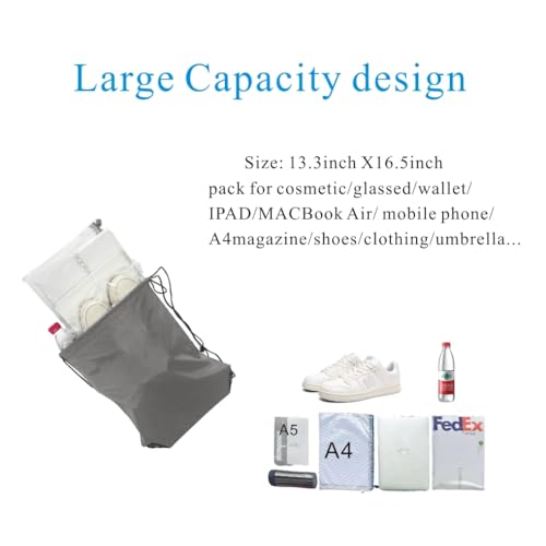 Drawstring Backpack Bulk 20 Pcs Draw String Backpack Bags DIY Gym Sports Traveling Yoga Cinch Bag Sackpack Drawstring (grey) - color: Gray