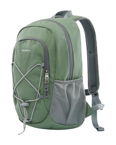 WATERFLY 12L Small Hiking Backpack: Day Pack Lightweight Travel Bag Camping Fitness Cycling Outdoor Sports Daypack For Women Men - color: Pea Green