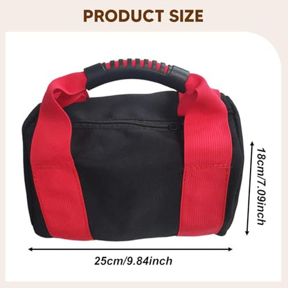 Kettlebell Sandbag Bag Only with Handle - Sand Weights Bag for Functional Fitness, Boxing, Bodybuilding (Sand Not Included) - color: Red