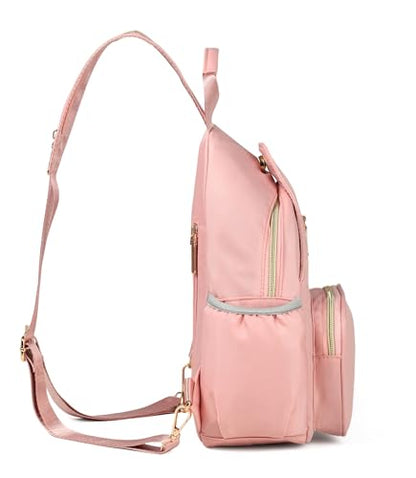 Xsecnua Small Crossbody Bag Convertible Mini Backpack for Women, Cross Body Sling Bag Sling Backpack for Travel Daypack - color: Z Pink