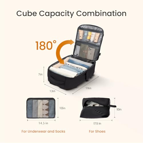 LOVEVOOK Travel Carry on Backpack for Men Women,Expandable 40L Extra Large Travel Laptop Backpack,Water Resistant Durable TSA Airline Approved Business College Carry on Bag Fit 17 Inch Computer,3 Pcs - color: Grey-3pcs, size: 40L-3Pcs