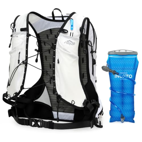 IX INOXTO Hiking Hydration Backpack with 2L/3L Water Bladder for Women and Men18L/25L Water Backpack for Hiking, Cycling, Climbing, Camping - style: White--2L Water Bladder