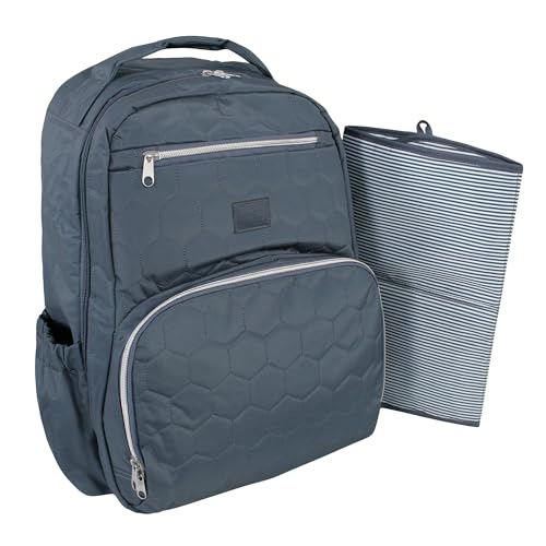 Hudson Baby Unisex Baby Premium Diaper Bag Backpack and Changing Pad, Blue, One Size - color: Blue