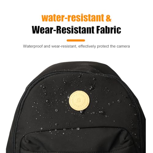 Cwatcun Camera Backpack for Women, Compact DSLR Bag with Tripod Strap - color: Black, size: 1.0 Small