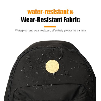 Cwatcun Camera Backpack for Women, Compact DSLR Bag with Tripod Strap - color: Black, size: 1.0 Small