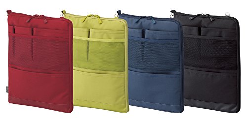 LIHIT LAB Laptop Sleeve, Water & Stain Repellent, Vertical for Backpack, 7.9" x 10.2", Navy (A7682-11) - color: Navy, size: 10.2 x 7.9 inches, style: Vertical