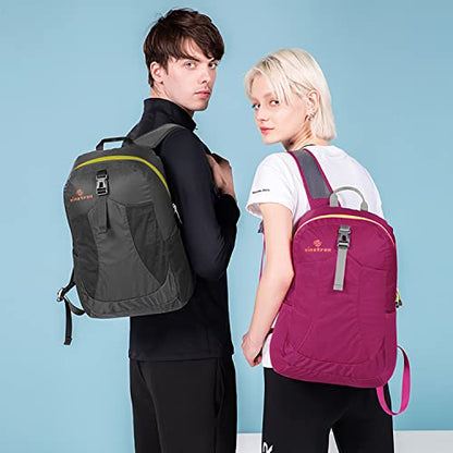 sinotron 22L Lightweight Packable Hiking Backpack, Small Hiking Backpack Day Pack for Women Men Travel Camping Vacation - color: Red