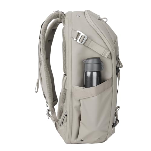 VANGUARD VEO Metro B30L Camera & Everyday Backpack (Cream) – Fits 70–200mm Attached, 17" Laptop Storage, Convertible Daypack Design, Travel-Ready Carry-On - color: Cream, size: 30L
