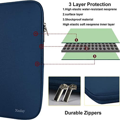 Laptop Sleeve 17 inch, Resistant Neoprene Laptop Sleeve/Notebook Computer Pocket Case/Tablet Briefcase Carrying Bag Compatible for Asus/Dell/Fujitsu/HP/Sony/Acer - (Dark Blue) - color: Dark Blue, size: 17.3 inch