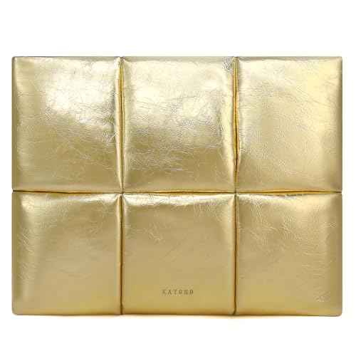 KAYOND 13.3-14 Inch Puffy Laptop Sleeve for MacBook Pro 14 M5 M4/M3/M2/M1 Pro/Max 2026-2021, MacBook Air M4 M5 2025 M3 M2 M1,Gold - color: Glod, size: For 13"-14" MBA/MAP M4 M3 M2 M1