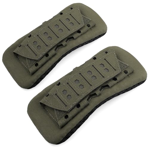WYNEX Shoulder Strap Pad for Vest Carrier, 2 Pack Tactical Plate Shoulder Pads Strap Cushion Vest Accessories Shoulder Pads Soft Mesh Pads with Tactical Gear for Men - color: Army Green