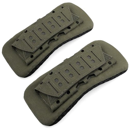WYNEX Shoulder Strap Pad for Vest Carrier, 2 Pack Tactical Plate Shoulder Pads Strap Cushion Vest Accessories Shoulder Pads Soft Mesh Pads with Tactical Gear for Men - color: Army Green